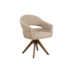 House Nordic Dover Spisebordsstol med drejefod, sand meleret, brune egetr�sben HN1317