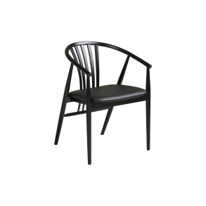 House Nordic Agustin Spisebordsstol, b�getr� med PU s�de, sort