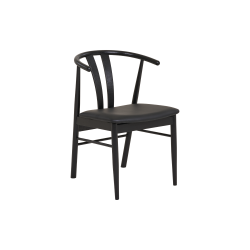 House Nordic Artenara Spisebordsstol Spisebordsstol, b�getr� med PU s�de, sort, HN1219