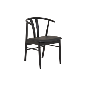 House Nordic Artenara Spisebordsstol Spisebordsstol, b�getr� med PU s�de, sort, HN1219