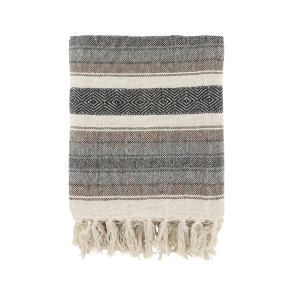 Chic Antique, AIX Plaid, L150 cm., Mocca/Sort