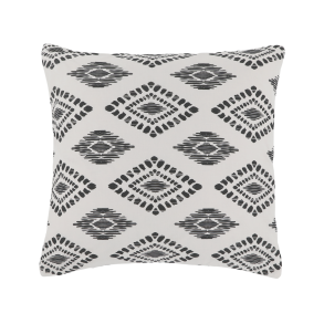 Chic Antique, Aix Pudebetrk m. etnisk mnster, 50 x 50 cm., Sort og hvid