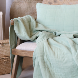 Chic Antique Aix Vintage Quilt t�ppe L180/B130 cm Verte