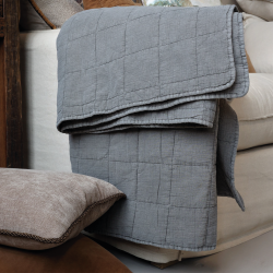 Chic Antique Aix Vintage Quilt L180/B130 cm Thunder grey