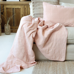 Chic Antique Aix Vintage Quilt t�ppe L180/B130 cm Rosa