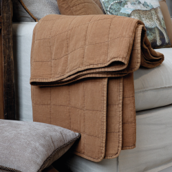 Chic Antique Aix Vintage Quilt L180/B130 cm Clay