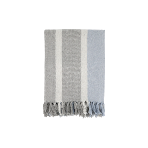 Chic Antique, AIX Plaid, L150 cm.  Fransk Gr� og Sky Blue