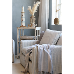 Chic Antique, AIX Plaid, L150 cm.  Fransk Gr� og Sky Blue