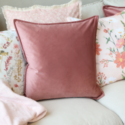 Chic Antique, Aix Pudebetr�k i velour, 50 x 50 cm. Taupe