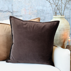 Chic Antique Aix Pudebetr�k i velour L50/B50 cm Mocca
