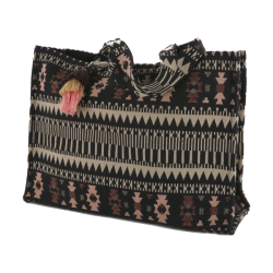 Chic Antique Sens Shopper jacquardv�vet H40/L53/B17 cm Kul