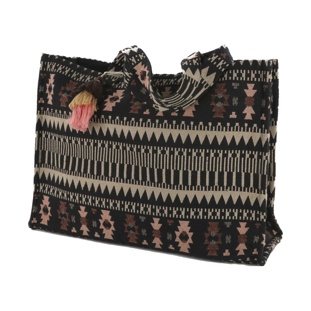 Chic Antique Sens Shopper jacquardv�vet H40/L53/B17 cm Kul
