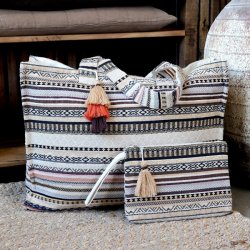 Chic Antique Sens Shopper jacquardv�vet H40/L53/B17 cm Mocca