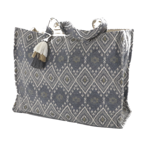 Chic Antique Sens Shopper jacquardv�vet H40/L53/B17 cm Opal
