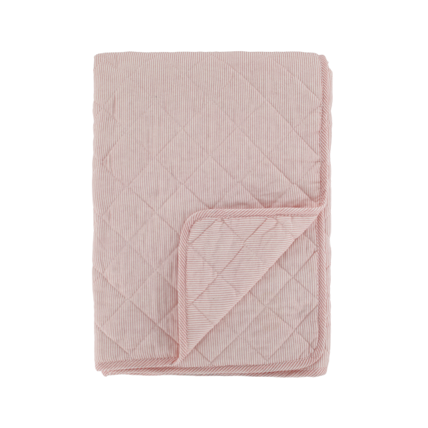 Chic Antique Aix Quilt m. m�lkedrengestriber L180/B130 cm Rosa og hvid