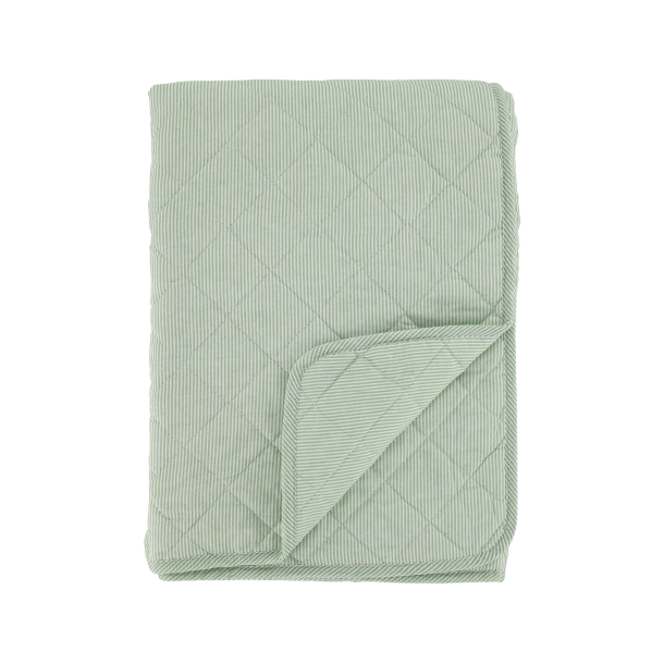 Chic Antique Aix Quilt m. m�lkedrengestriber L180/B130 cm Verte og hvid