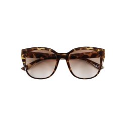Chic Antique Solbriller m. leopardm�nster og simili dekor inkl. etui, Mocca og sort