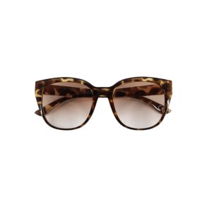 Chic Antique Solbriller m. leopardm�nster og simili dekor inkl. etui, Mocca og sort