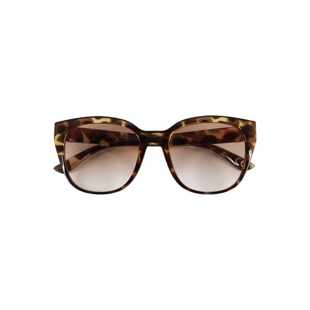 Chic Antique Solbriller m. leopardm�nster og simili dekor inkl. etui, Mocca og sort