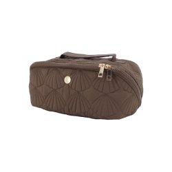 Chic Antique Toilettaske m. quiltet muslingem�nster H11,5/L24/B12 cm Coffee