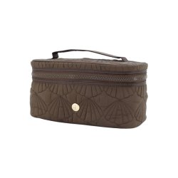 Chic Antique Toilettaske m. quiltet muslingem�nster H13/L24/B14,5 cm Coffee