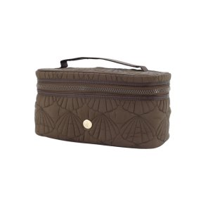 Chic Antique Toilettaske m. quiltet muslingem�nster H13/L24/B14,5 cm Coffee