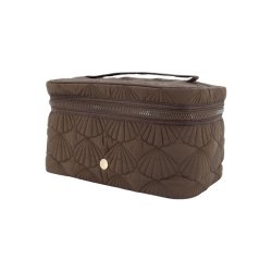 Chic Antique Toilettaske m. quiltet muslingem�nster H17/L27/B17 cm Coffee