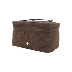 Chic Antique Toilettaske m. quiltet muslingem�nster H17/L27/B17 cm Coffee