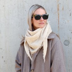 Chic Antique T�rkl�de i cashmere m. frynser L100/B70 cm Creme