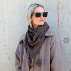 Chic Antique T�rkl�de i cashmere m. kvaster L140/B60 cm Coffee