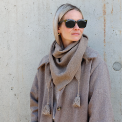Chic Antique T�rkl�de i cashmere m. kvaster L140/B60 cm Latte