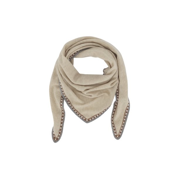 Chic Antique T�rkl�de i cashmere m. dekorkant L160/B68 cm Creme