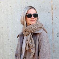 Chic Antique T�rkl�de i cashmere m. hulm�nster L175/B60 cm Latte