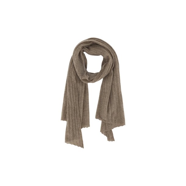 Chic Antique T�rkl�de i cashmere i kabelstrik L160/B50 cm Latte