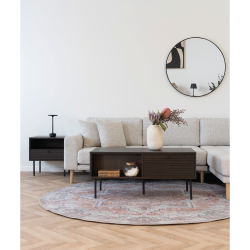 House Nordic, Kyoto Sofabord m. 2 skuffer, L100 cm., Smoked