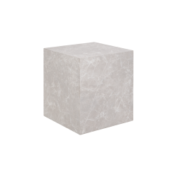 House Nordic, Prague Hjrnebord, Marmor look, Beige, H45 cm.