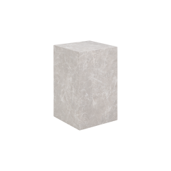 House Nordic, Prague Hjrnebord, Marmor look, Beige, H50 cm.