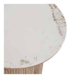 House Nordic Athens Hj�rnebord, keramik bordplade, hvid/brun �45x50 cm