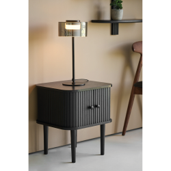 House Nordic Nikko Hj�rnebord 2 l�ger, 45x40x50,5 cm. Sort