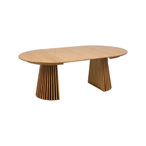 House Nordic Osaka Spisebord, egefiner, Natur, inkl. to till�gsplader �120x120-160-200x75 cm