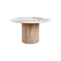 House Nordic Athens Spisebord Spisebord, keramik bordplade, hvid/brun, �140x76 cm