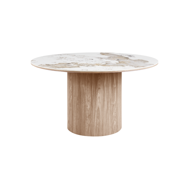 House Nordic Athens Spisebord Spisebord, keramik bordplade, hvid/brun, �140x76 cm