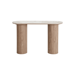 House Nordic Athens Konsolbord, keramik bordplade, hvid/brun 40x120x78 cm