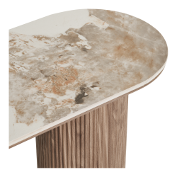 House Nordic Athens Konsolbord, keramik bordplade, hvid/brun 40x120x78 cm