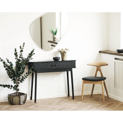 House Nordic Nikko Konsolbord, 2 l�ger, 100x30x80 cm. Sort