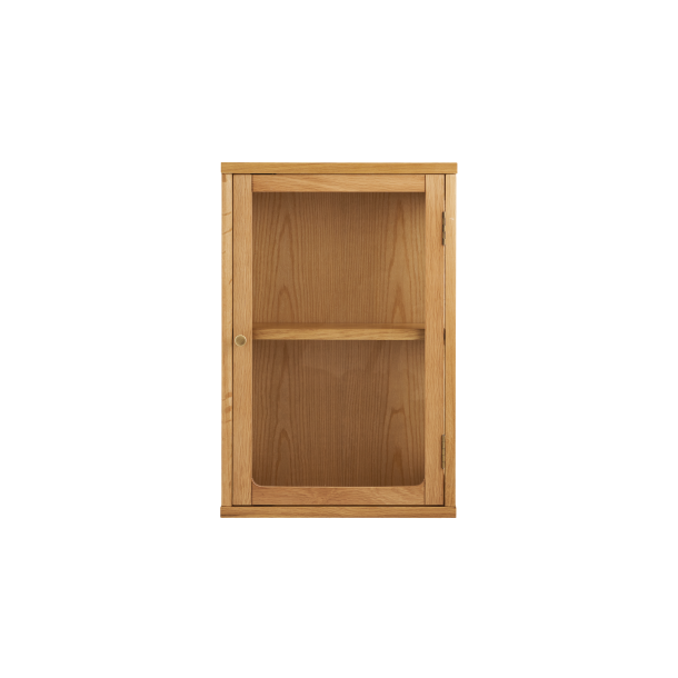 House Nordic Zamora V�gh�ngt Vitrine, eg/egefiner/h�rdet glas, natur 20x40x60 cm