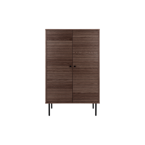 House Nordic, Kyoto Vitrineskab m. 2 lger, H130 cm., Smoked