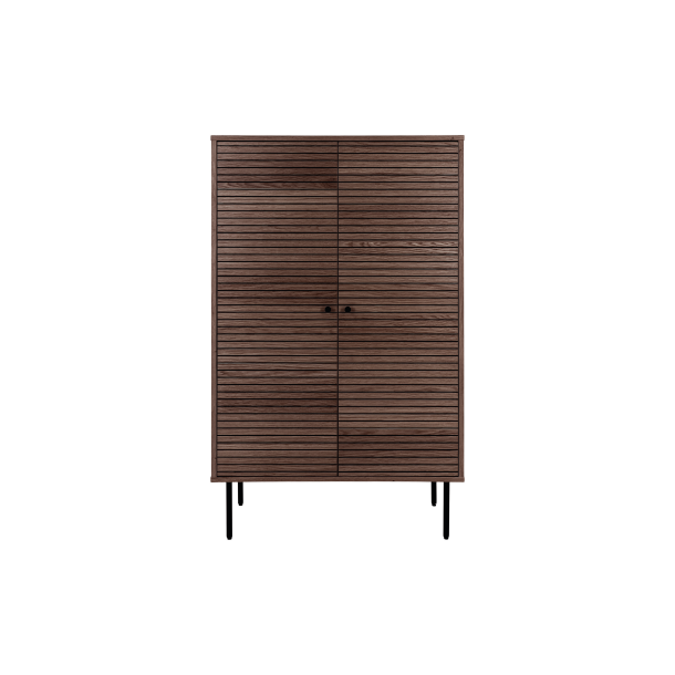 House Nordic, Kyoto Vitrineskab m. 2 lger, H130 cm., Smoked