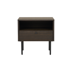 House Nordic, Kyoto Hjrnebord m. 1 skuffe, H50 cm., Smoked