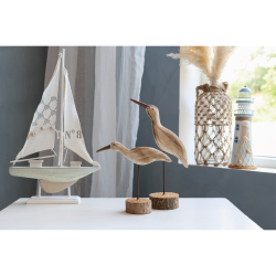 Chic Antique Sejlb�d p� fod, H42/L25/B2 cm Creme